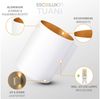 SSC-LUXon LED Wandleuchte TUANI Wandlampe weiß gold Up & Down mit G9 LED 3W warmweiß, Warmweiß Bild 2
