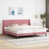 vidaXL Bettrahmen mit Kopfteil Rosa 180 x 200 cm Samt 42027445 Bild 1