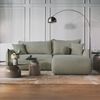 Selsey Cushi Ecksofa mit Schlaffunktion, Ottomane rechts, Salbeigrün-Chenille Bild 2