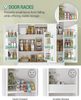 Buffetschrank, Küchenschrank mit 9-stufigem Türrückseiten-Regalsystem, Sideboard mit 6 Türen und 2 Großer Schublade, Modern Stil, Küche, Wohnzimmer, 40 x 92 x 180 cm, Weiß Bild 5
