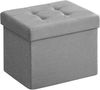 Songmics 41 cm Sitzbank mit Stauraum, klappbare Sitztruhe, Aufbewahrungsbox, Fußbank, hellgrau LSF102G02 Bild 1