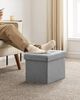 Songmics 41 cm Sitzbank mit Stauraum, klappbare Sitztruhe, Aufbewahrungsbox, Fußbank, hellgrau LSF102G02 Bild 2