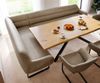 Esszimmerbank Taya-Flex 285x190 cm Mikrofaser Beige Vintage Kufengestell flach Schwarz Taschenfederkern Rechts Bild 4