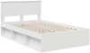 vidaXL Bettrahmen mit Kopfteil Weiß 120 x 190 cm Massives Kiefernholz 3410627 Bild 4
