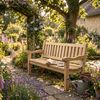 Sensline Gartenbank Emil 3 Sitzer Sitzbank Kiefer Holz 200 x 50 x 96 cm natur Bild 2