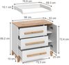 Wickelkommode Malia Weiß 98 x 98 cm mit 1 Tür & 3 Schubladen Vitalispa Bild 2