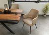 Stuhl Echtleder 55x62x84 beige IRON LABEL #130 Bild 2