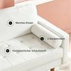 Dripex Sofa 121 cm kleines 2-Sitzer-Sofa aus Samt – bequeme Couch Bild 3