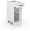 Küchenunterschrank Fame-Line Weiß Hochglanz 40 cm ohne Arbeitsplatte Vicco Bild 4