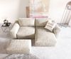 Ecksofa Lanzo 230x155 cm Cord Beige Recamiere variabel mit Hocker Bild 4