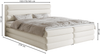 Selsey 'Alegre' Boxspringbett mit Bettkasten, hellgrau, 180x200 cm Bild 5