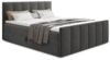 Boxspringbett Star Lux mit Fußteil, 2 Bettkästen und Matratzentopper - Doppelbett mit Topper, Bonell-Matratze, Polsterbett, Bett (Dunkelgrau (Kronos 22), 180 x 200 cm) Bild 4