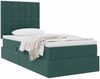 vidaXL Aufbewahrungsbett mit Matratze Dunkelgrün 100 x 200 cm Samt 3372132 Bild 3