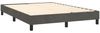 Doppelbett, Polsterbett mit Matratze Samt Dunkelgrau 140x190 cm Bild 4