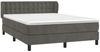 Doppelbett, Polsterbett mit Matratze Samt Dunkelgrau 140x190 cm Bild 3
