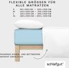 Schlafgut 'Casual' Spannbettlaken, für Matratzen bis 25 cm Höhe, 100% Bio-Baumwolle, Blue Light, L 140x200 cm - 160x200 cm Bild 3