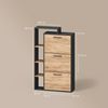 Livinity® Schuhkipper Ortello, Goldkraft Eiche/Anthrazit/Anthrazit, 80 x 128.3 cm mit 3 F... Bild 2
