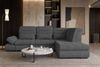 Couch Ares L Form in Stoff - Strukturstoff - anthrazit - Rechts Bild 5