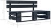 vidaXL Garten-Palettenbank Holz Schwarz 45762 Bild 5