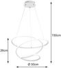 LED Pendelleuchte BOLOGNA Metall Weiß matt 3 Stufen Dimmer, Ø 50cm Bild 4
