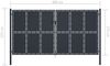 vidaXL Gartentor aus Stahl 400 x 175 cm Anthrazit 144533 Bild 5