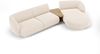 Micadoni Modulares Sofa Miley mit Recamiere 3-Sitzer Rechts Chenille Eden Elfenbein Bild 2