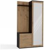ibonto GARDEROBENSCHRANK DUO Spanplatte Korpus und Fronten Weiß 180 cm Höhe, 50 cm Breite (H 180 x T 35 x B 50 cm) Bild 2