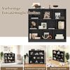 3 Ebenen Bücherregal mit 10 Fächern Standregal Würfelregal Büroregal 120 x 24 x 104 cm Schwarz Bild 3