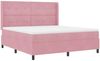 vidaXL Boxspringbett mit Matratze mit LED Rosa 180 x 200 cm Samt 3343885 Bild 3