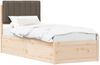 vidaXL Bettgestell mit gepolstertem Kopfteil Taupe 80 x 200 cm 877802 Bild 2