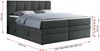 Boxspringbett mit Doppelmatratze - ALVIN-KING Dunkelgrau 200x200 cm Stoff Mittelfest (H3) Bild 5