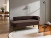 Rechtsseitige Chaiselongue MIRMANDE Samtstoff Dunkelbraun Bild 3