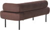 Rechtsseitige Chaiselongue MIRMANDE Samtstoff Dunkelbraun Bild 5