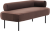 Rechtsseitige Chaiselongue MIRMANDE Samtstoff Dunkelbraun Bild 4