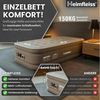 Heimfleiss® Luftmatratze selbstaufblasend 1 Person | Premium Luftbett 100x200 cm | Schnell Aufblasbare Matratze ideal nutzbar als Gästebett & Camping Bett | Selbstaufblasbare Gästematratze mit Pumpe Bild 3