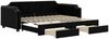 vidaXL Tagesbett Ausziehbar mit Schubladen Schwarz 90x190 cm Stoff 3197682 Bild 2