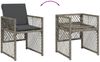 vidaXL 15-tlg. Garten-Essgruppe mit Kissen Grau Poly Rattan 3210872 Bild 5