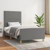 Einzelbettgestell Design für Erwachsene ohne Matratze Dunkelgrau 90x200 cm Stoff d4723e Bild 2