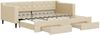 vidaXL Tagesbett Ausziehbar mit Schubladen Creme 90x200 cm Stoff 3197466 Bild 2