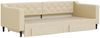 vidaXL Tagesbett Ausziehbar mit Schubladen Creme 90x200 cm Stoff 3197466 Bild 3