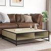 vidaXL Couchtisch Sonoma-Eiche 100x100x30 cm Holzwerkstoff und Metall 848775 Bild 3