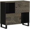 Sideboard, Kommode Schwarz 80x33x75 cm Massivholz Mango j2638p Bild 2