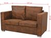 vidaXL Sofa 2-Sitzer 137x73x82 cm Wildleder-Optik 244702 Bild 5