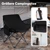 Sunula 2er Set Campingstuhl Faltbar Angelstuhl Klappsessel mit Tragetasche für Garten, mit Tragetasche, Klappstuhl bis max. 100 kg, Schwarz Bild 5