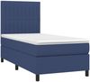 vidaXL Boxspringbett mit Matratze & LED Blau 90x200 cm Stoff 3135011 Bild 3