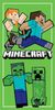 Minecraft Power Walking Strandtuch 70 x 140 cm Microfaser Badetuch Bild 1