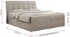 Boxspringbett Polsterbett mit Multipocket-Matratze und Topper - DIEGOS - 140x200cm - Beige Stoff - H3 Bild 5
