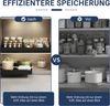 Home Nature Wohnkonzept Teleskopschublade für Küchenschrank, 1er Set, Ausziehschublade mit Klebehalterung ohne Bohren, 52 x 42 x 7,5 cm, ausziehbarer Organizer aus Karbonstahl, Vielseitig für Küche und Bad, Schwarz Bild 3