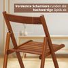 KHG 4er Set Klappstühle Holzstuhl Buche Braun, Esszimmerstuhl klappbar platzsparend, Balkonstuhl Massivholz lackiert, 45 x 79 x 50 cm Besucherstuhl, Gästestuhl Bild 3