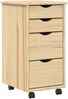vidaXL Desk und Rolling Cabinet Set MOSS 2 pcs Braun 3438794 Bild 5